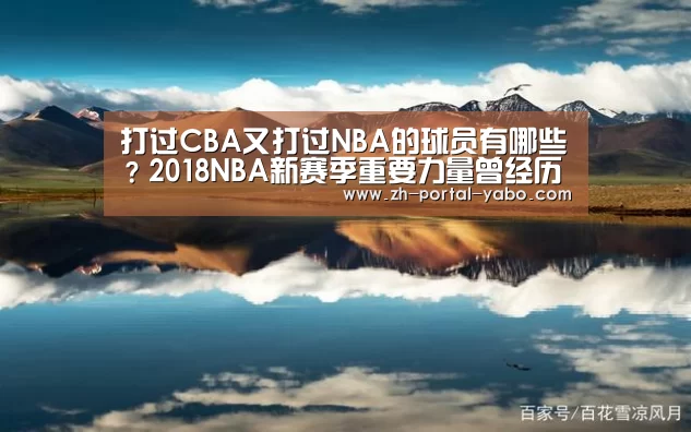 打过CBA又打过NBA的球员有哪些?2018NBA新赛季重要力量曾经历CBA洗礼:亚博体育官网(图3) 亚博